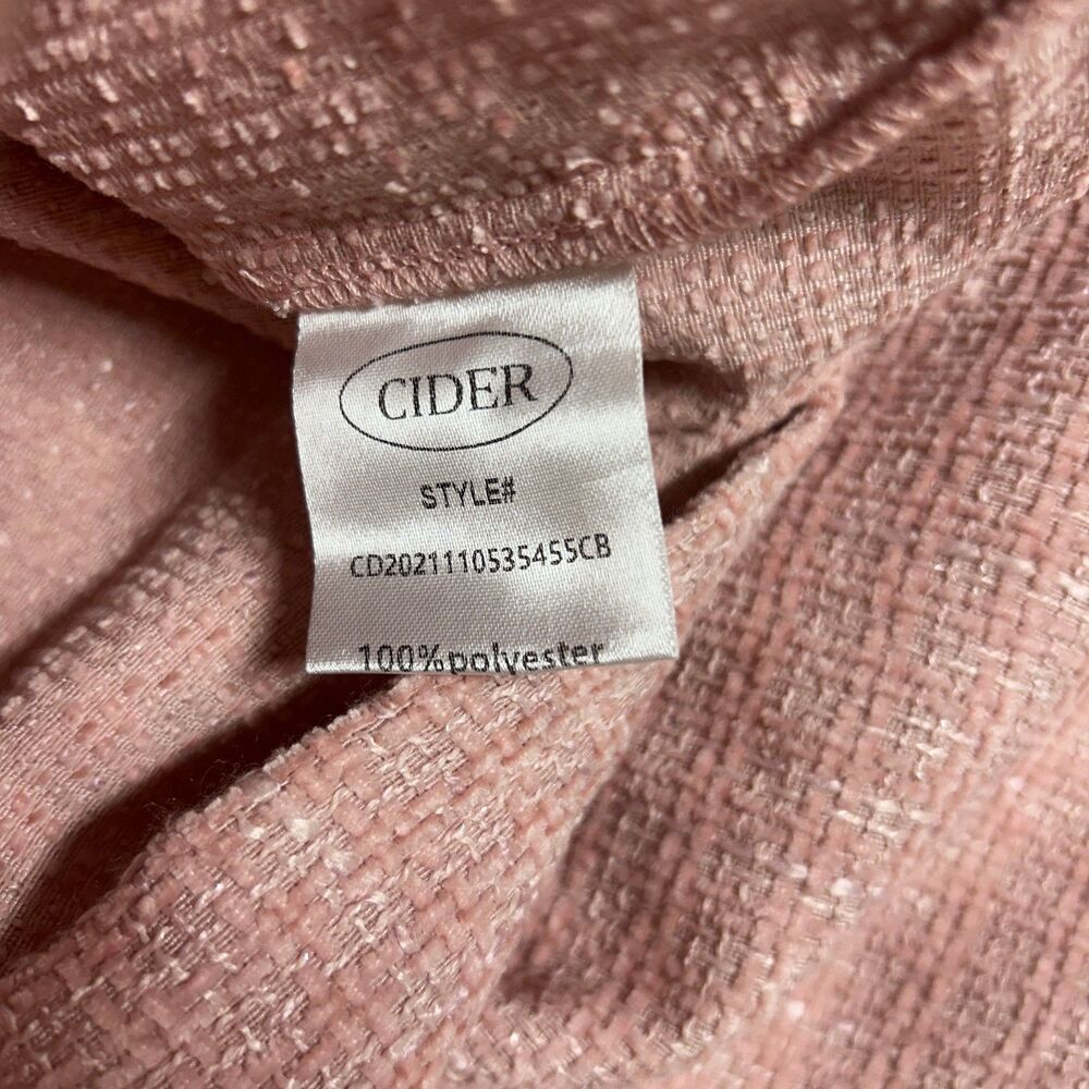 NEW Cider Tweed 2 Piece Set Pearl Crop Top Skirt Sz XL Pink - Picture 12 of 13